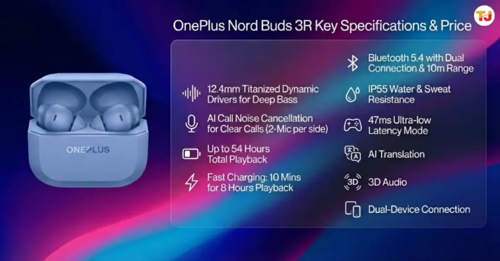 OnePlus Nord Buds 3R Key Specification
